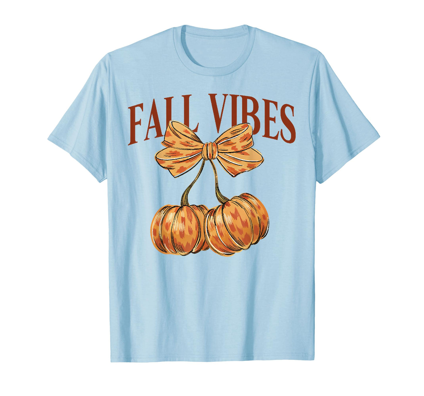 Coquette Fall Vibes Brushstroke Pumpkin T-Shirt