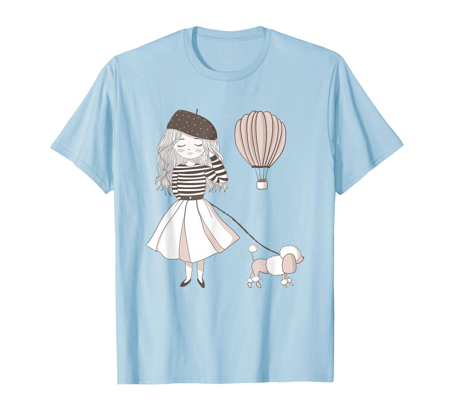 Sassy Southern Charm & Grace | Paris France | Cute French Girl & Poodle Gift T-Shirt