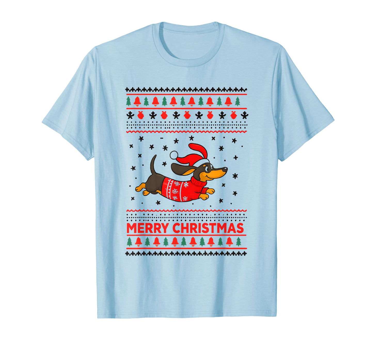 Merry Christmas Wiener Dog, Dachshund Christmas Xmas T-Shirt