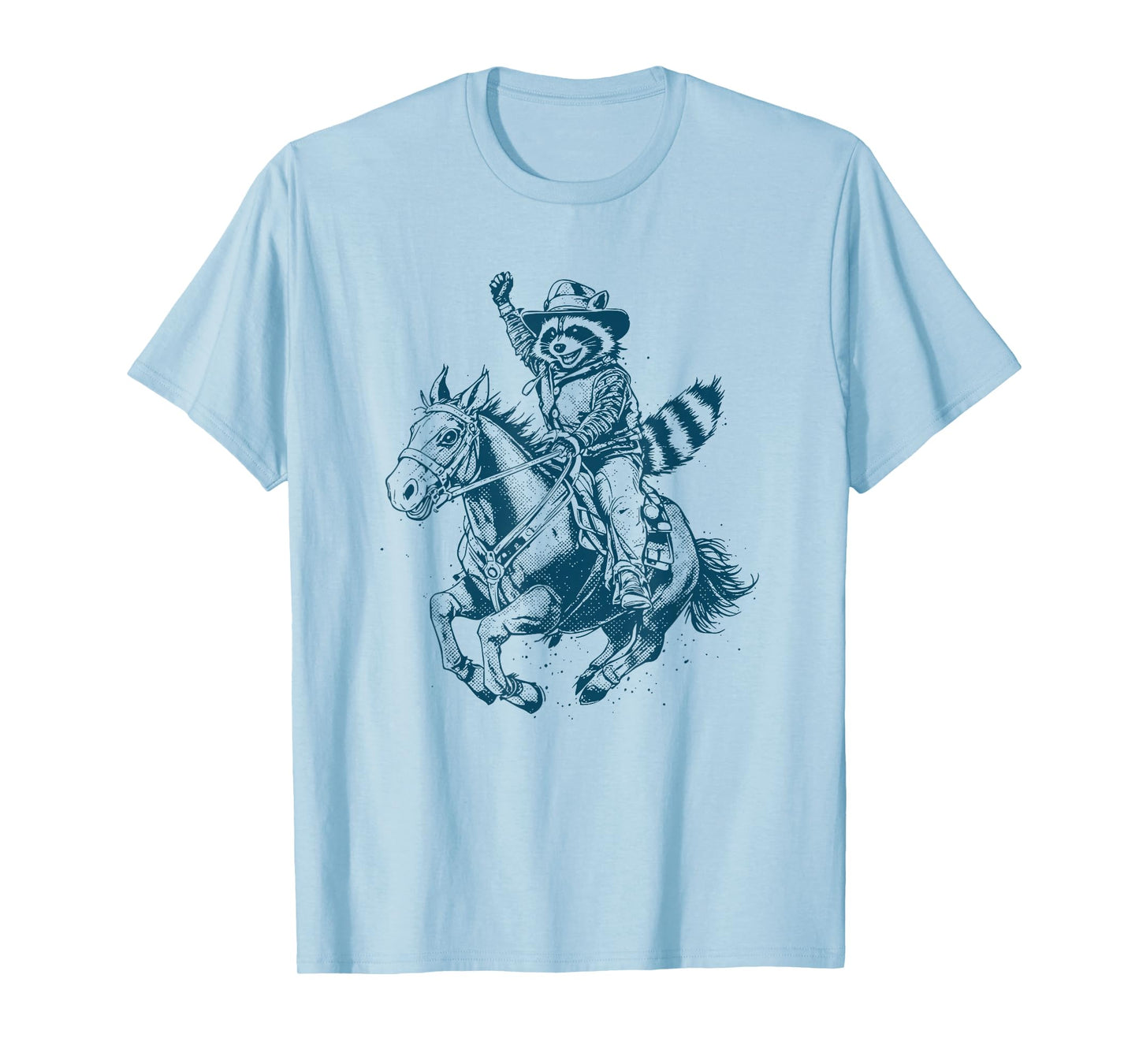 Funny Cowboy Raccoon Rodeo T-Shirt