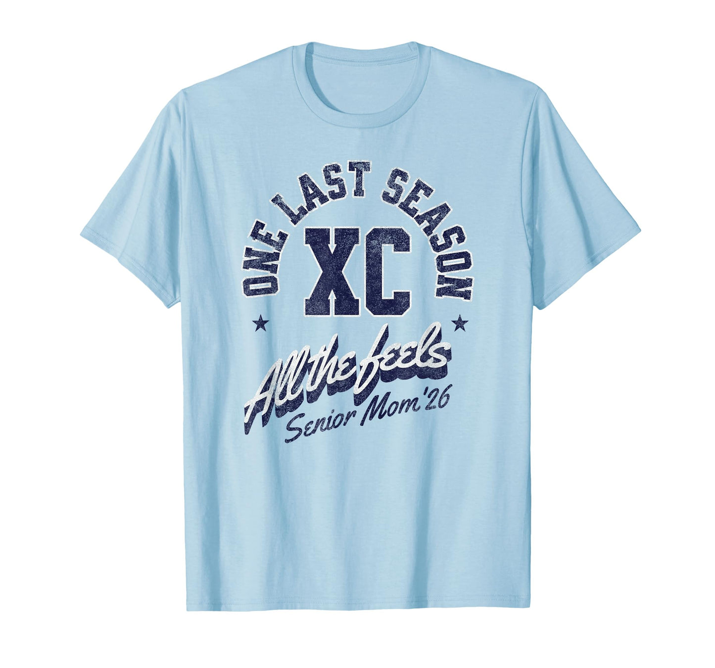 Cross Country Senior Mom 2026 Distressed T-Shirt