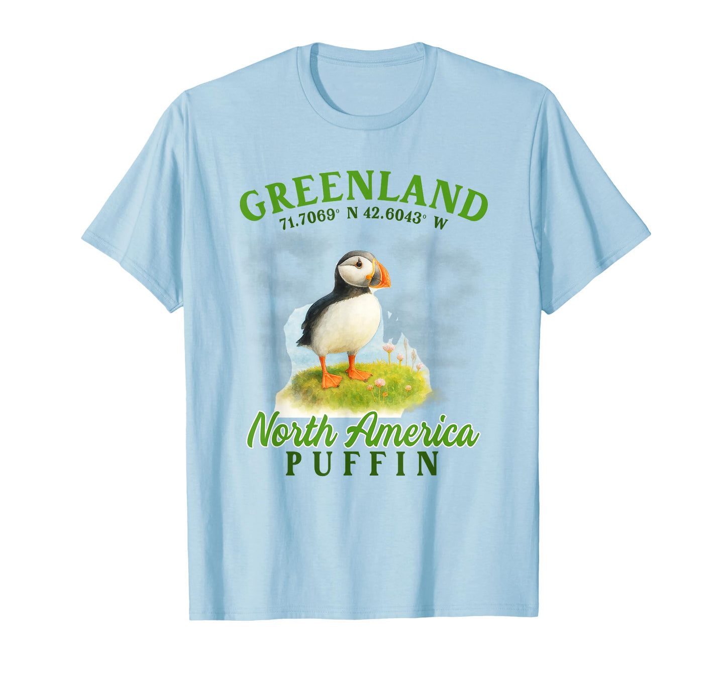 Greenland Travel Souvenir Puffin Arctic Bird Greenlandic T-Shirt