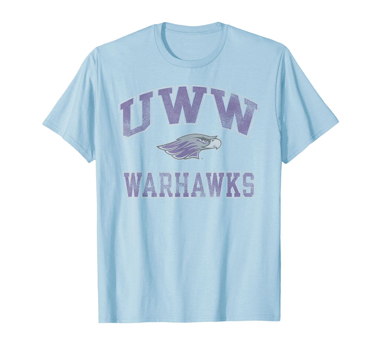 Wisconsin Whitewater Warhawks Vintage Worn Gray T-Shirt
