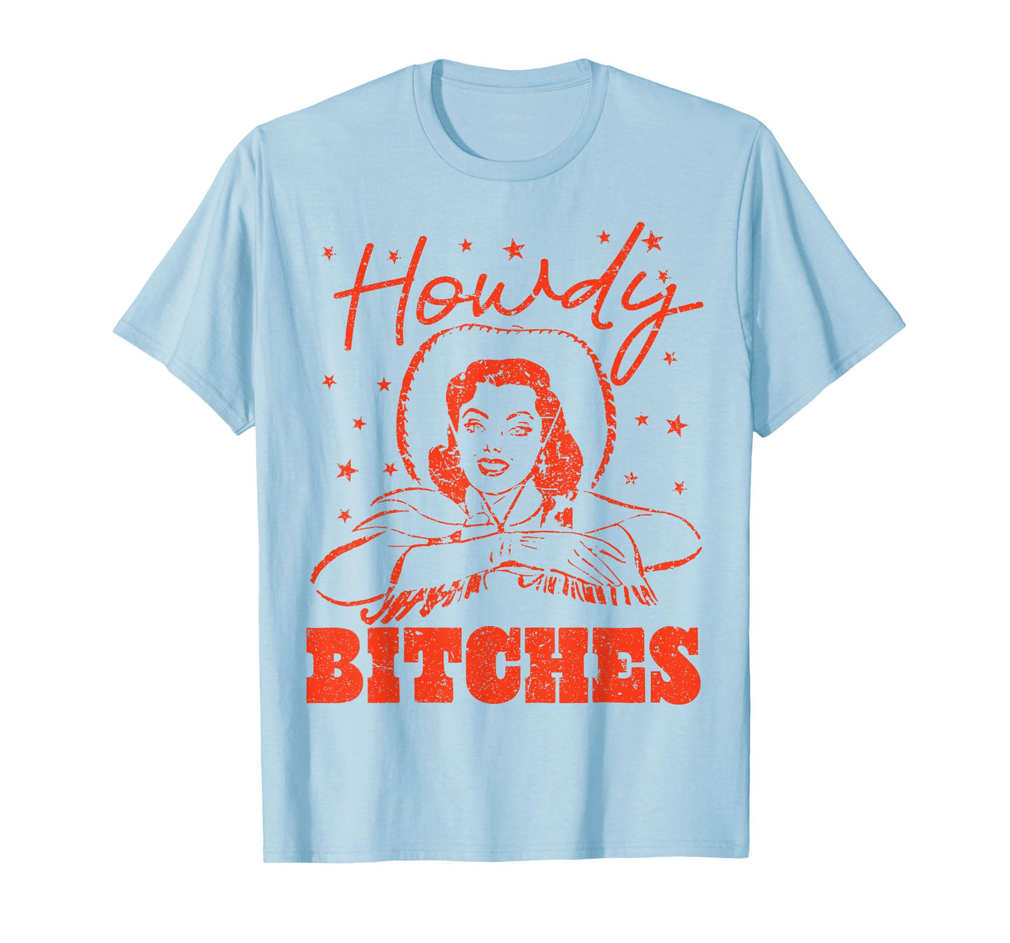 Vintage Howdy Bitches Rodeo Western Country Southern Cowgirl T-Shirt