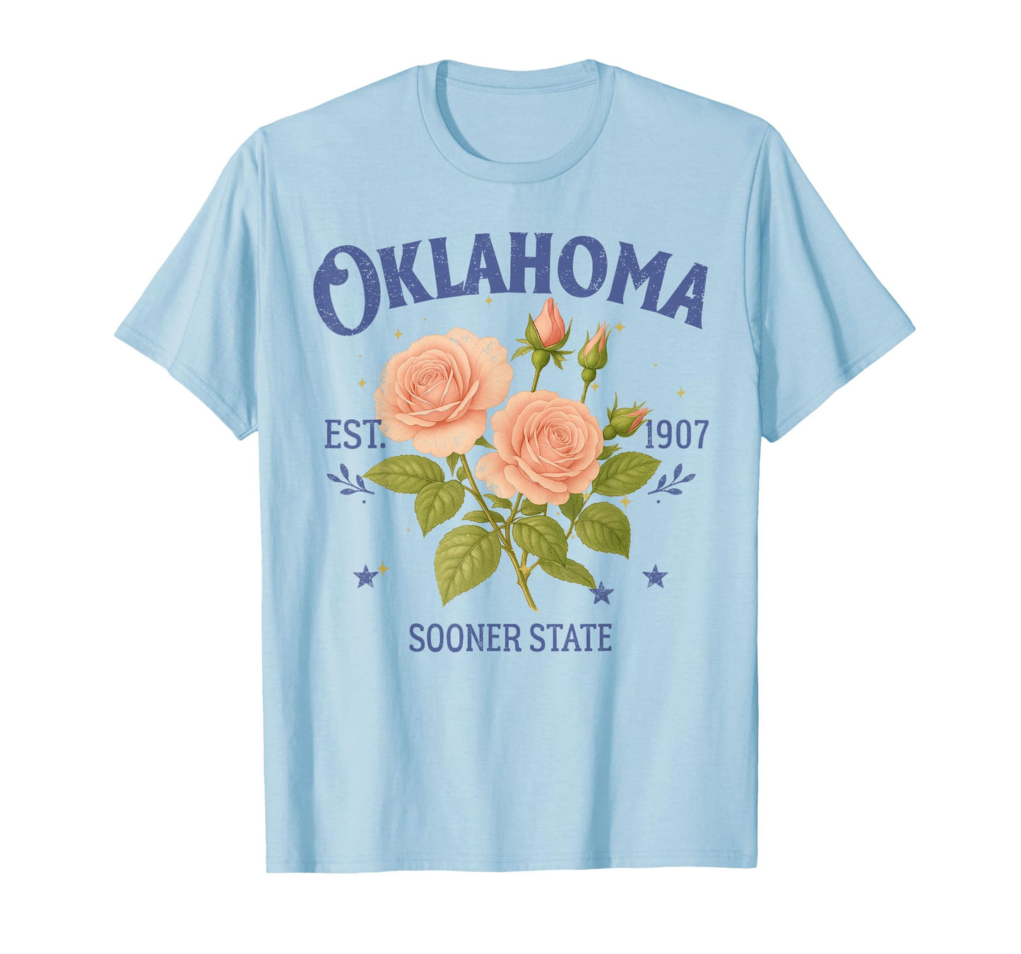 Oklahoma State Traveling Lover Hometown Trip Souvenir Rose T-Shirt