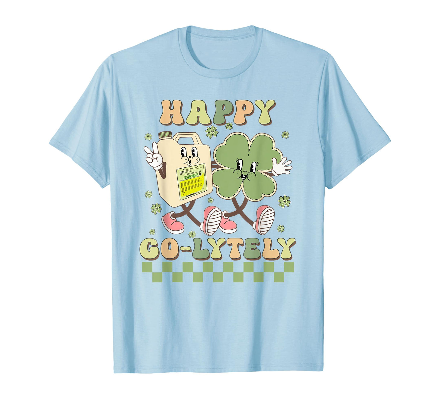 Cute Shamrock Happy Go-Lytely Funny GI Nurse St Patricks Day T-Shirt