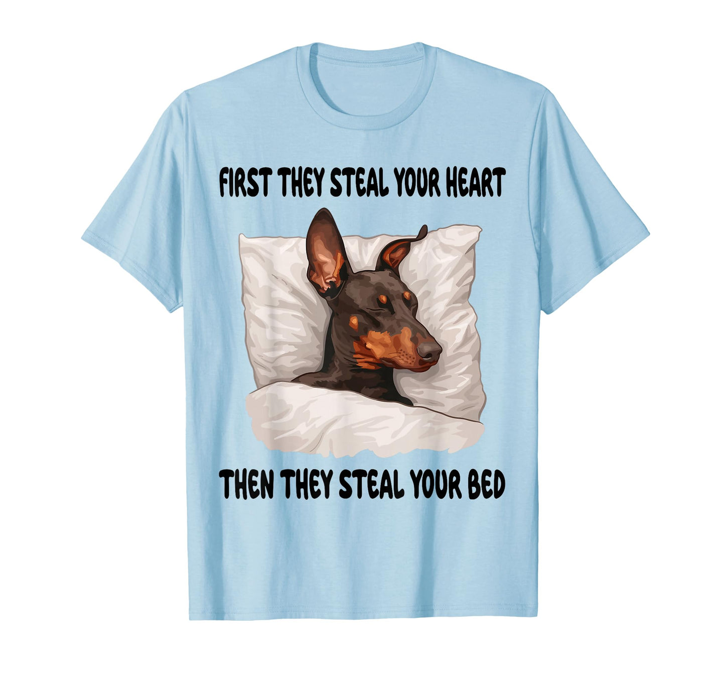 Doberman Pinscher Sleeping Pajamas Nightgown T-Shirt