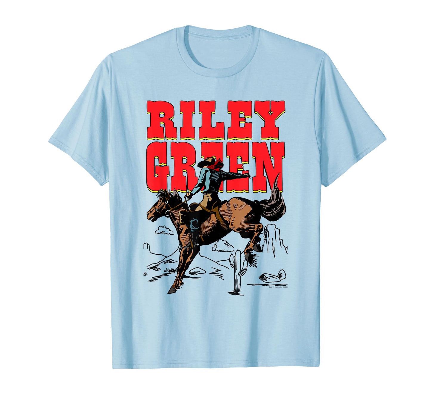 Riley Green Cowboy Horseback Riding Desert T-Shirt