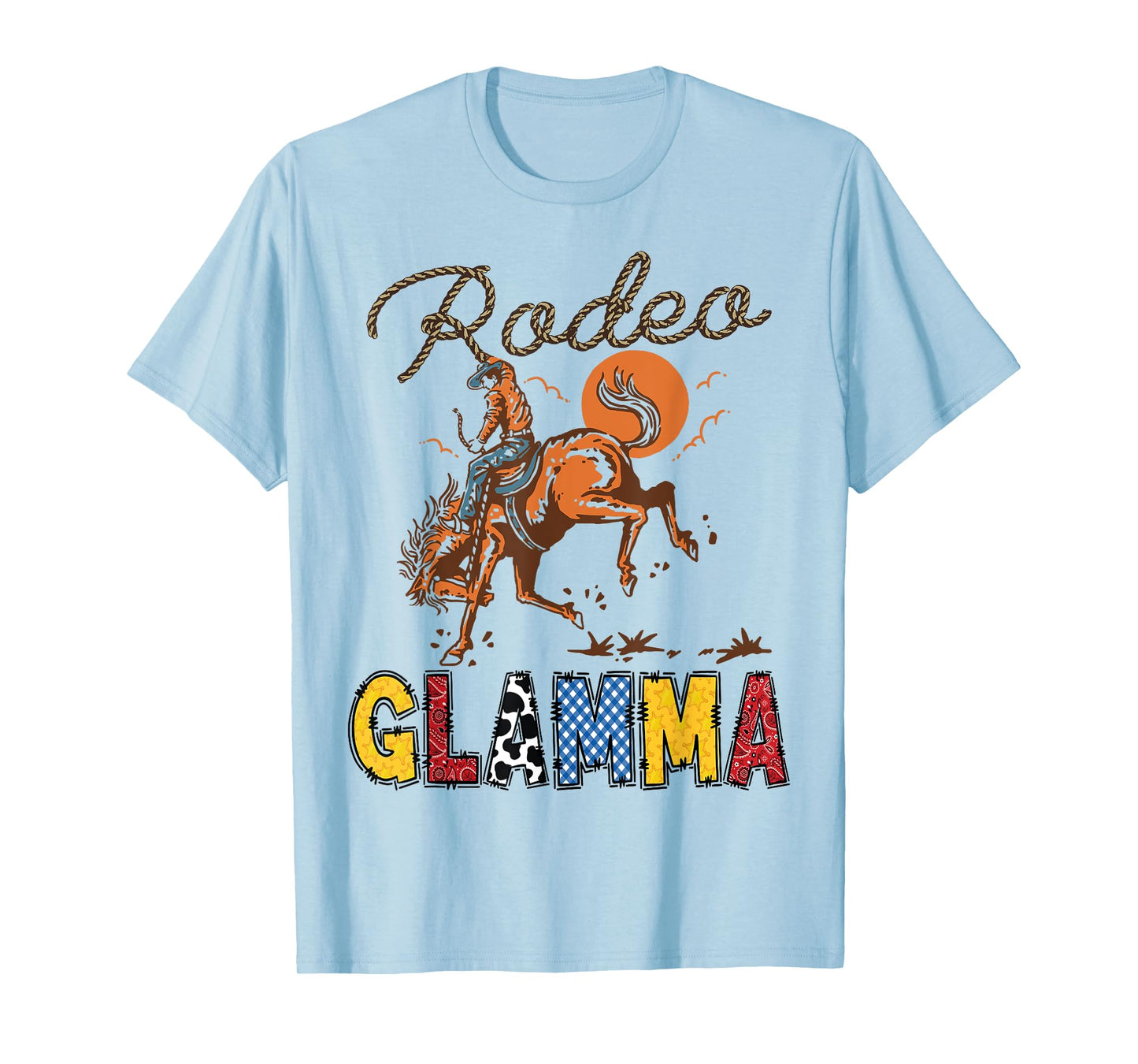 Rodeo Glamma Cowboy Cowgirl Birthday Matching Family T-Shirt