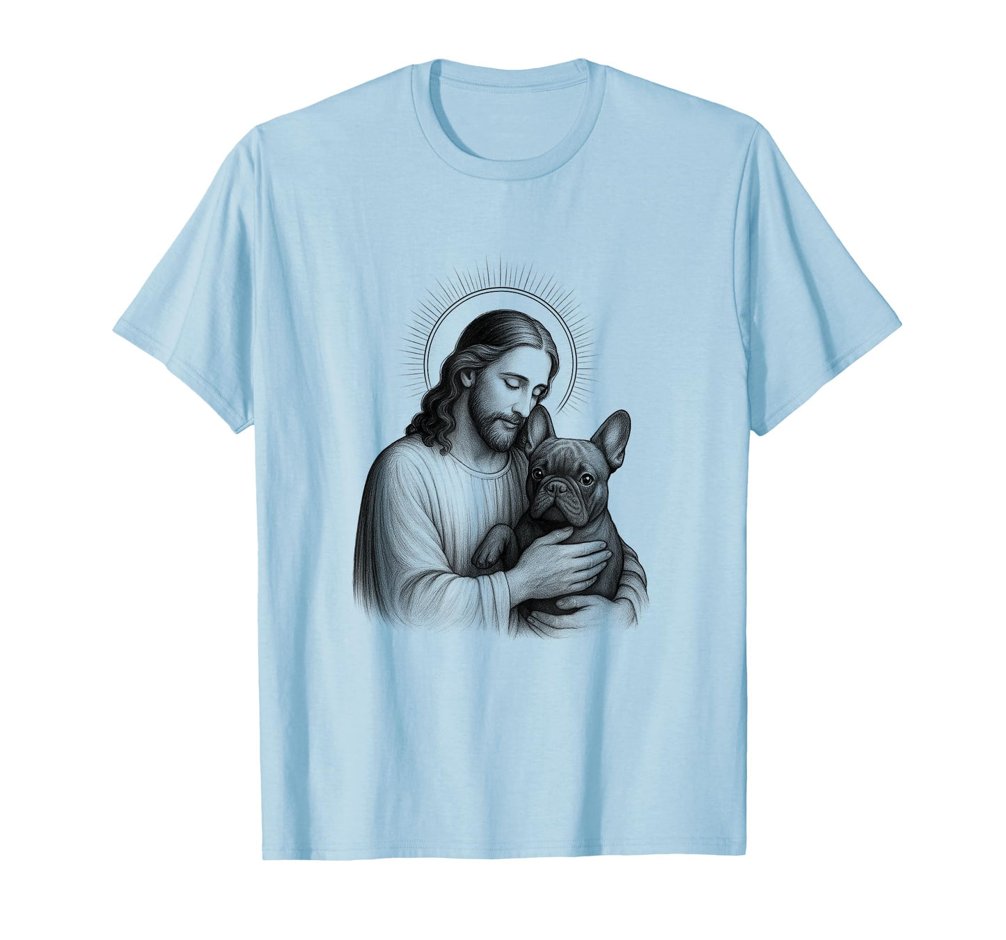 Jesus & French Bulldog Lover Christian Frenchie Dog Mom Men Women T-Shirt