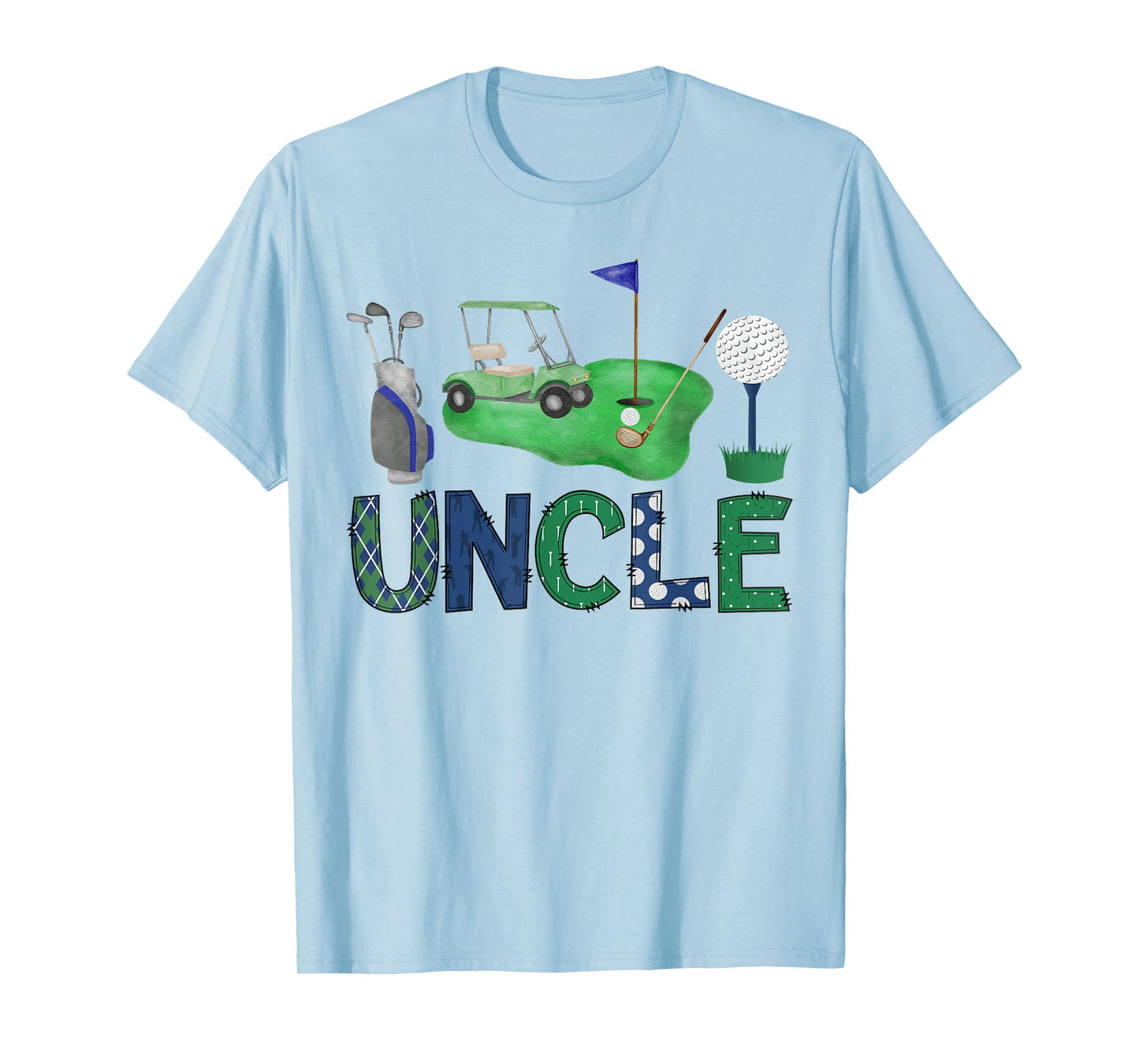 Uncle Of The Birthday Boy Hole in One Golf Sport Matching T-Shirt