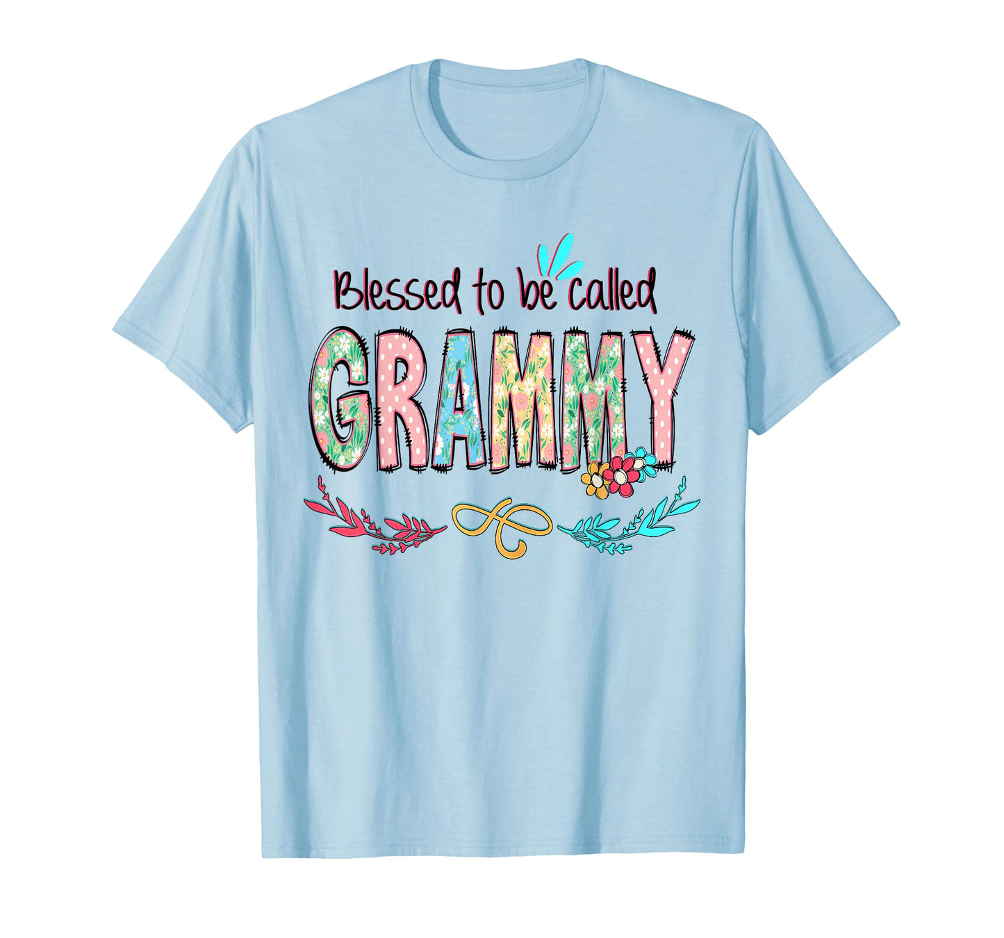 Blessed to Be Called Grammy Floral Mother's Day T-Shirt