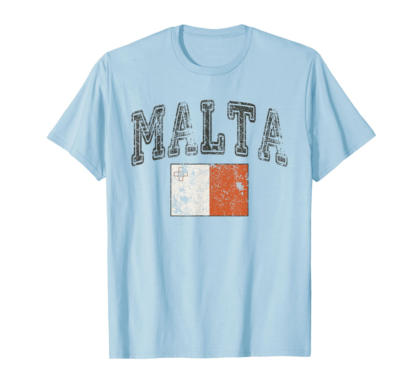 Vintage Retro Faded Malta Flag Maltese Pride T-Shirt