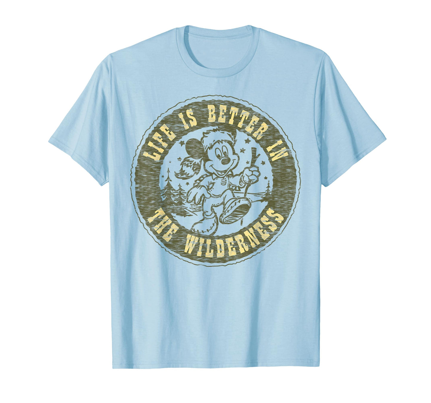Disney Mickey and Friends Life is Better in The Wilderness T-Shirt Small