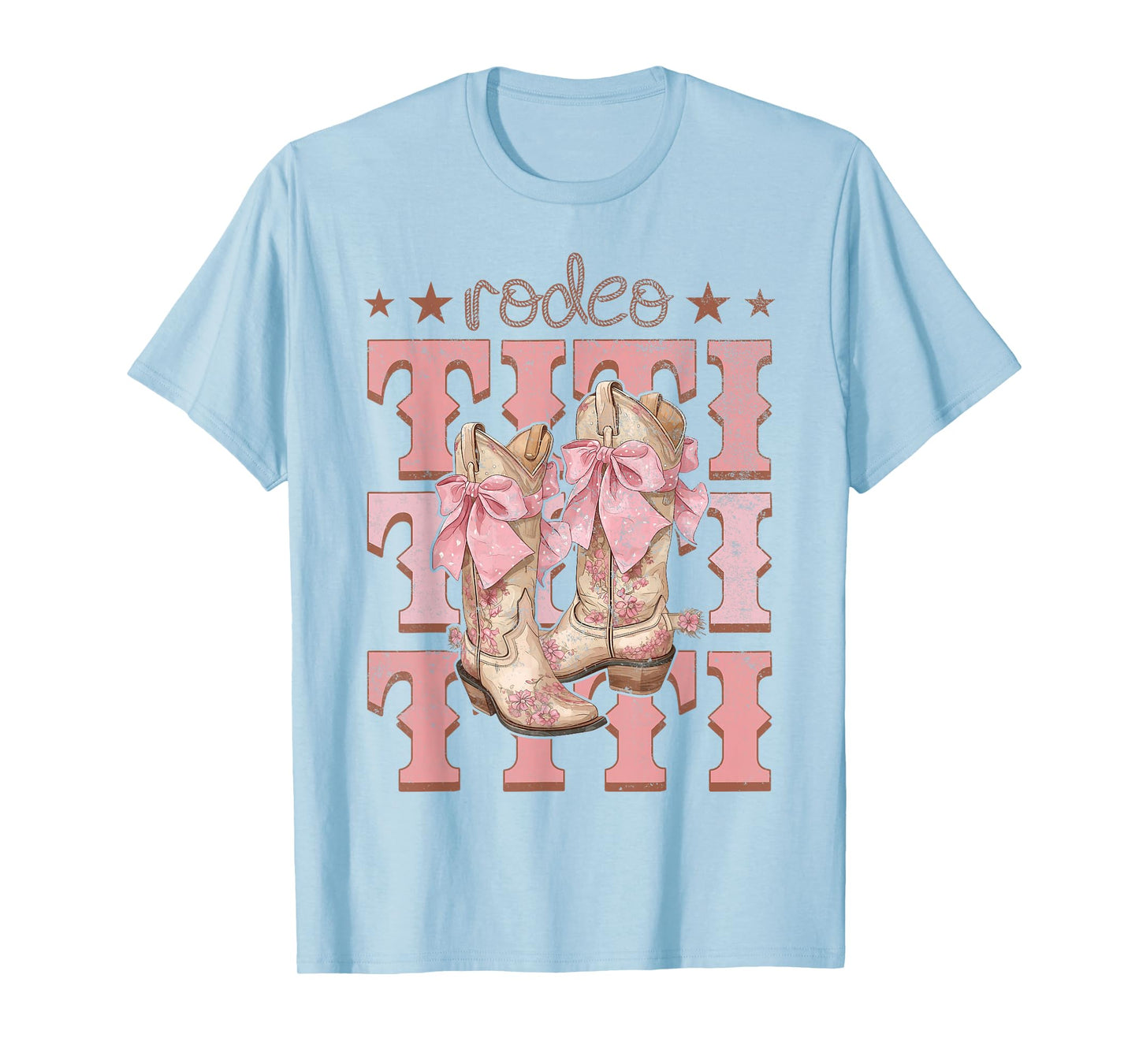Rodeo Titi Pink Boots Coquette Cow-Girl Birthday Party T-Shirt