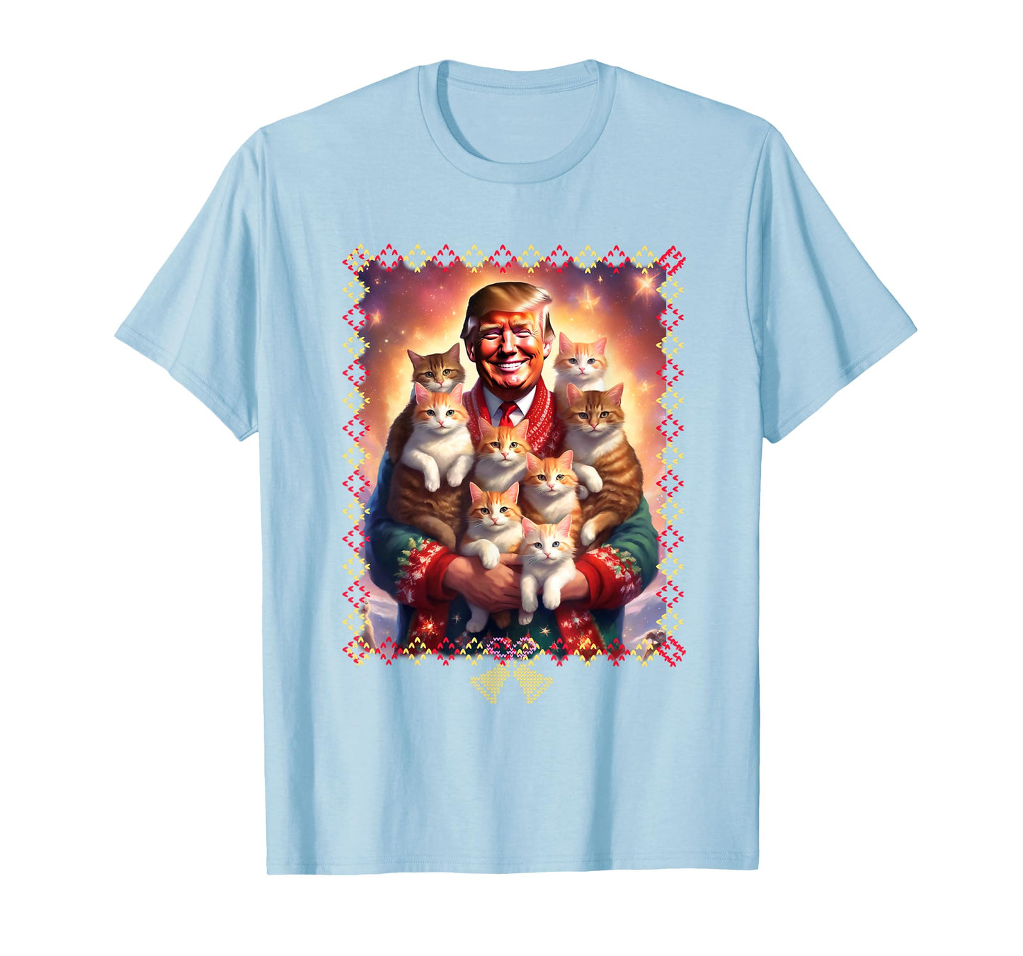 Funny Cat Lover Christmas Sweater Trump Christmas T-Shirt for Men Women