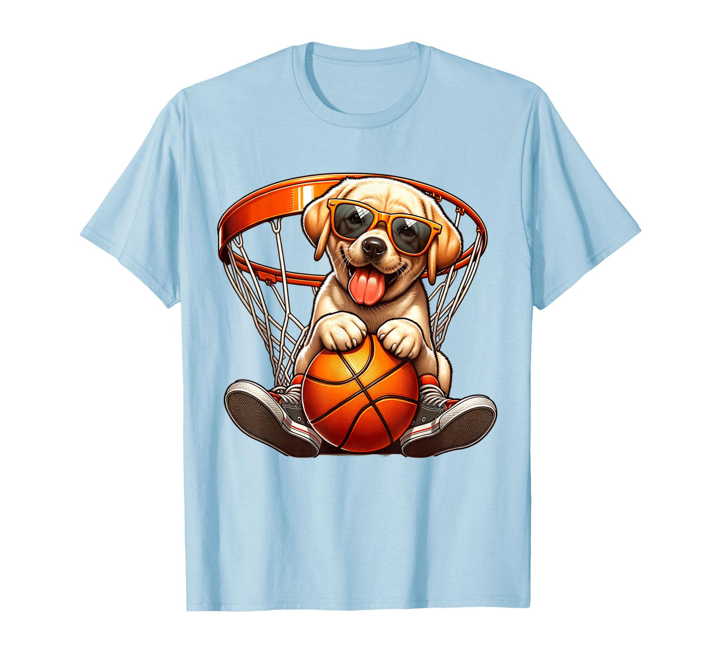 Dog Playing Basketball Costume Sports Lovers Dogs Player T-Shirt for Men Women Kids