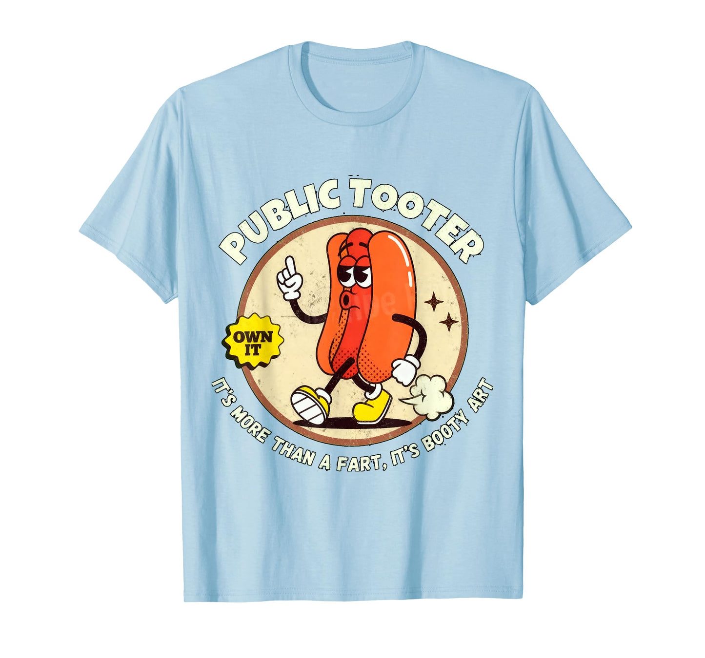Public Tooter Inappropriate 90s Retro Fart T Funny Gag Gift T-Shirt