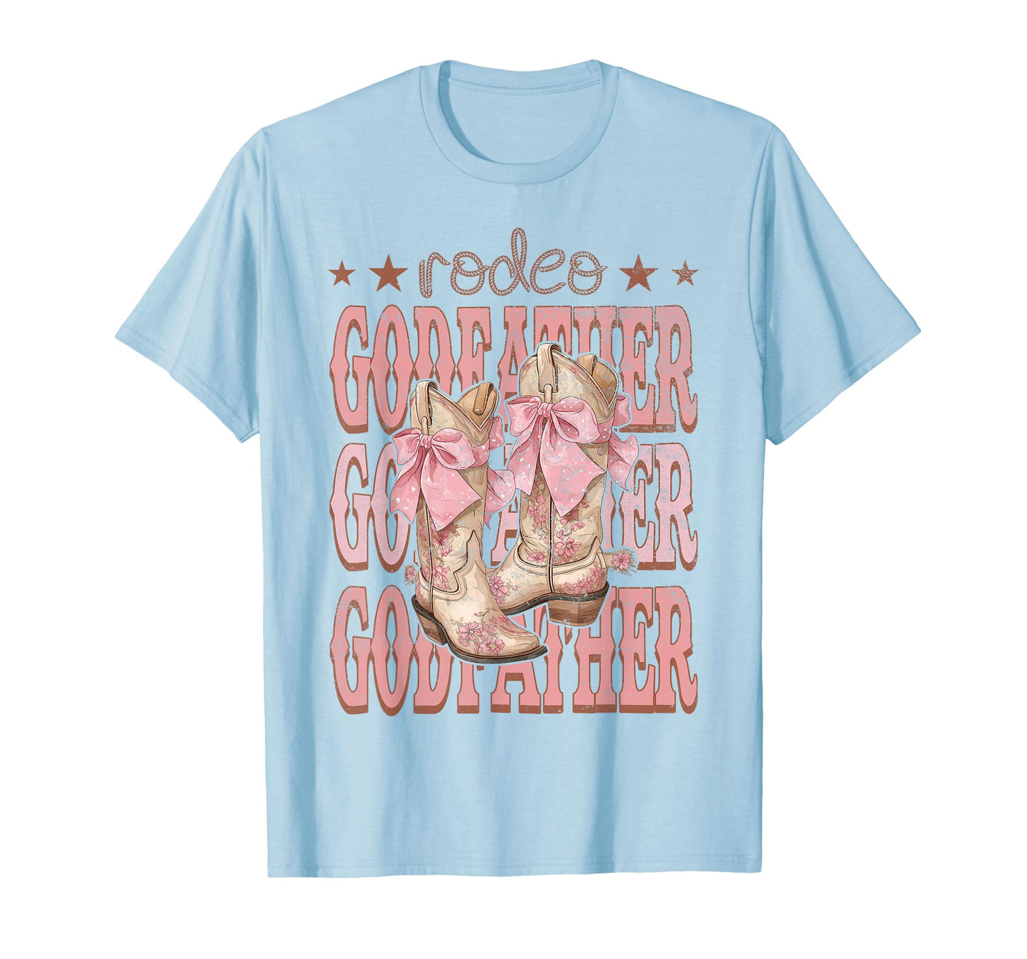Rodeo GodFather Pink Boots Coquette Cow-Girl Birthday Party T-Shirt