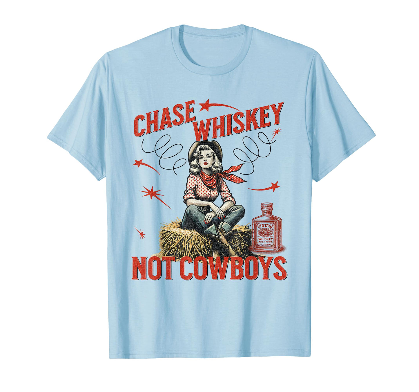 Chase Whiskey Not Cowboys Retro Rodeo T-Shirt