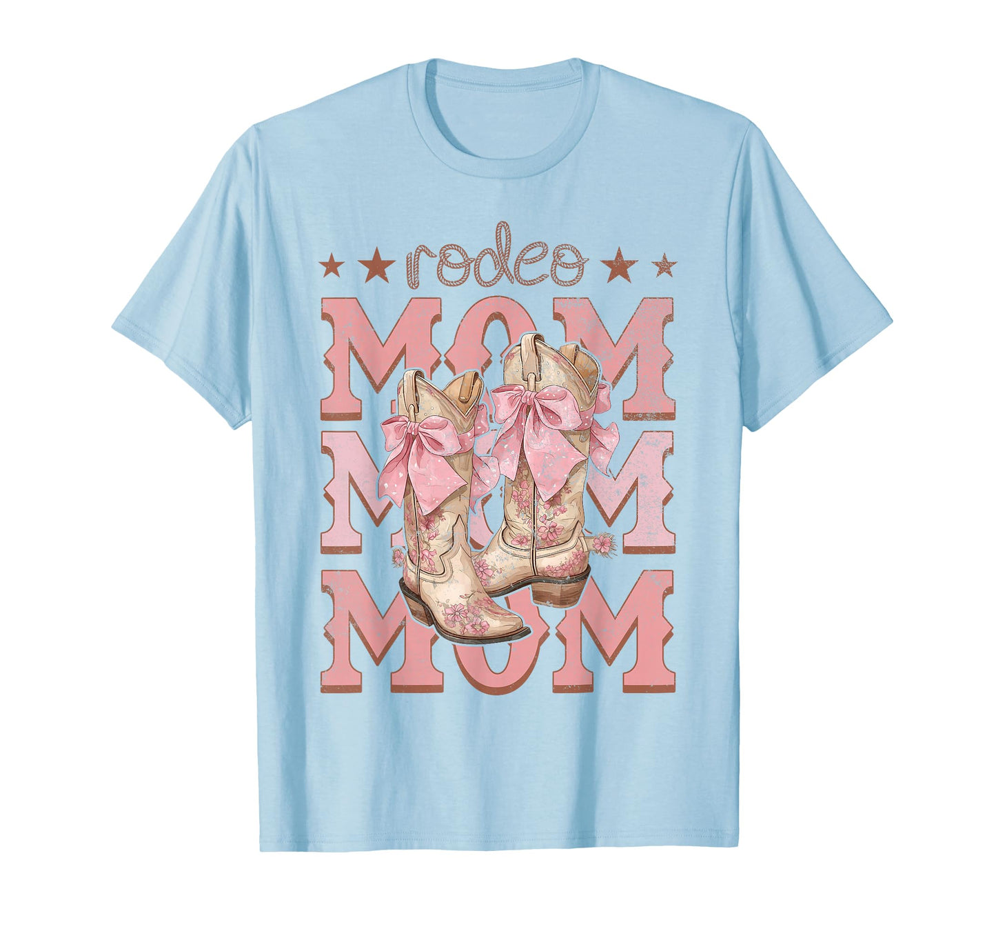 Rodeo Mom Pink Boots Coquette Cow-Girl Birthday Party T-Shirt