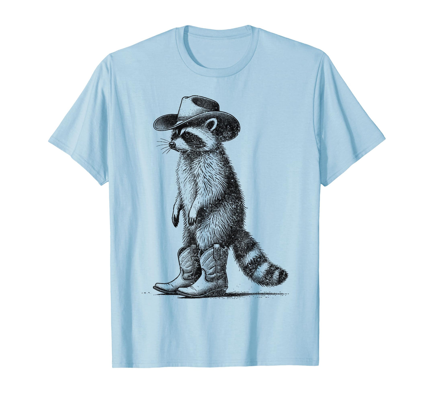 Vintage Raccoon Cowboy Cowgirl Western Country T-Shirt