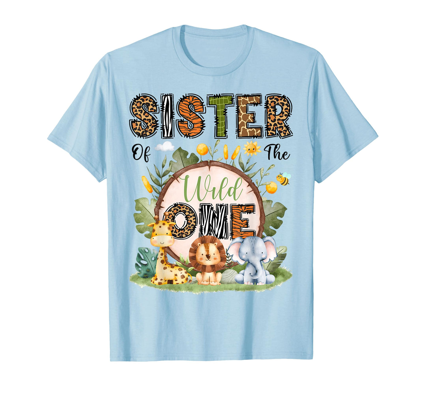 Sister Of The Wild One 1St Birthday Boy Safari Jungle T-Shirt
