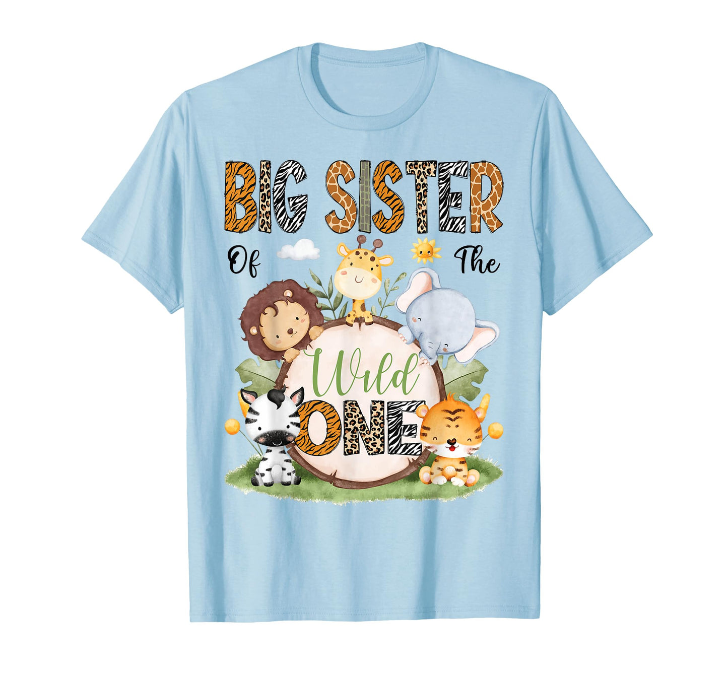 Big Sister Of The Wild One 1St Birthday Boy Safari Lover T-Shirt