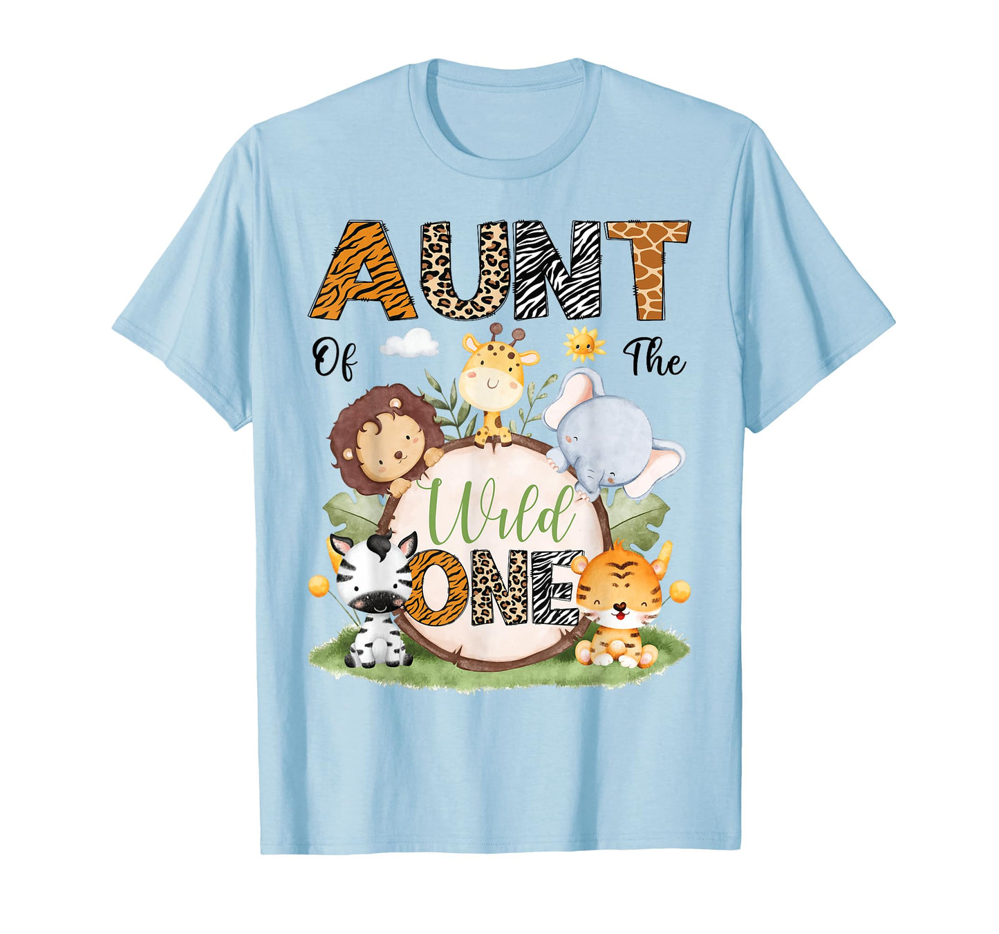 Aunt Of The Wild One 1St Birthday Boy Safari Lover T-Shirt