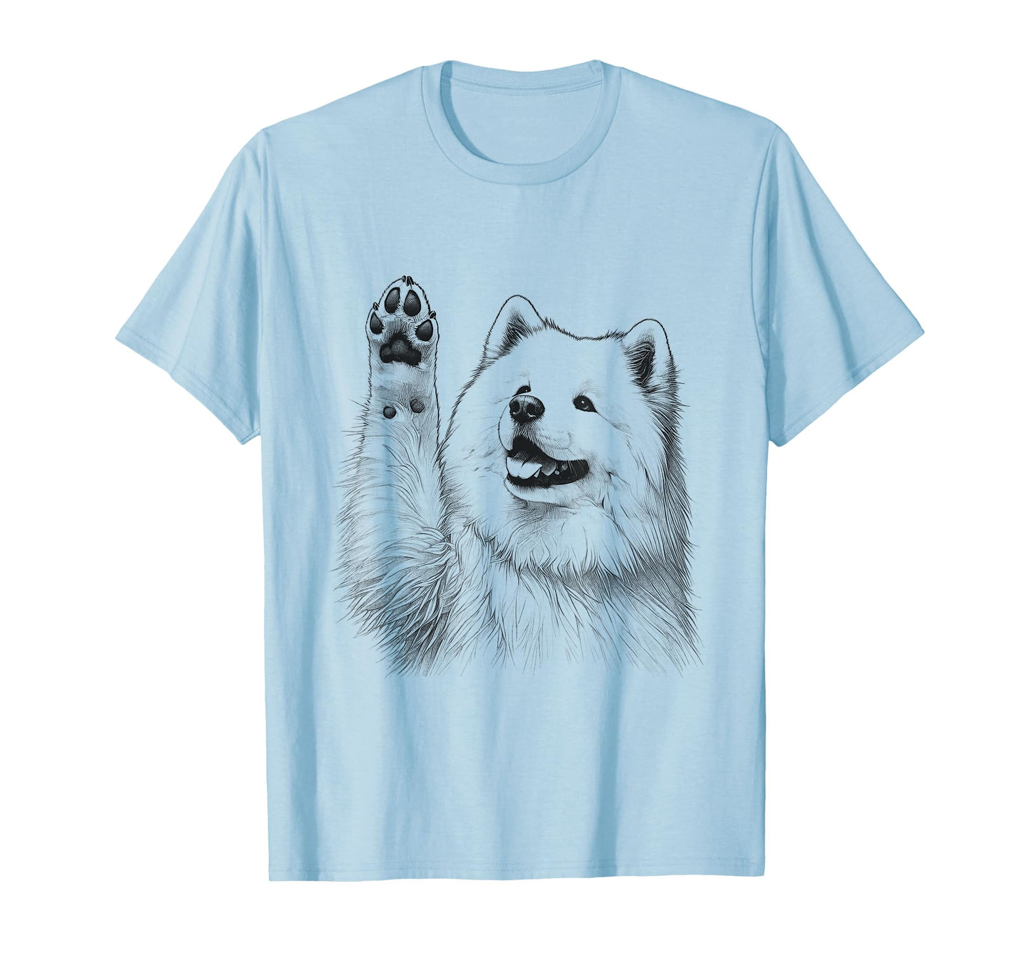 Samoyed Raising Paw Design For Dog Owner T-Shirt