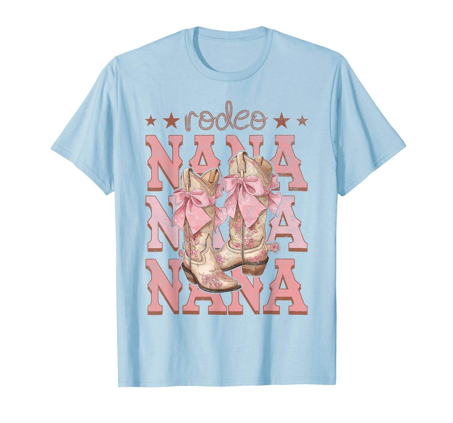 Rodeo Nana Pink Boots Coquette Cow-Girl Birthday Party T-Shirt