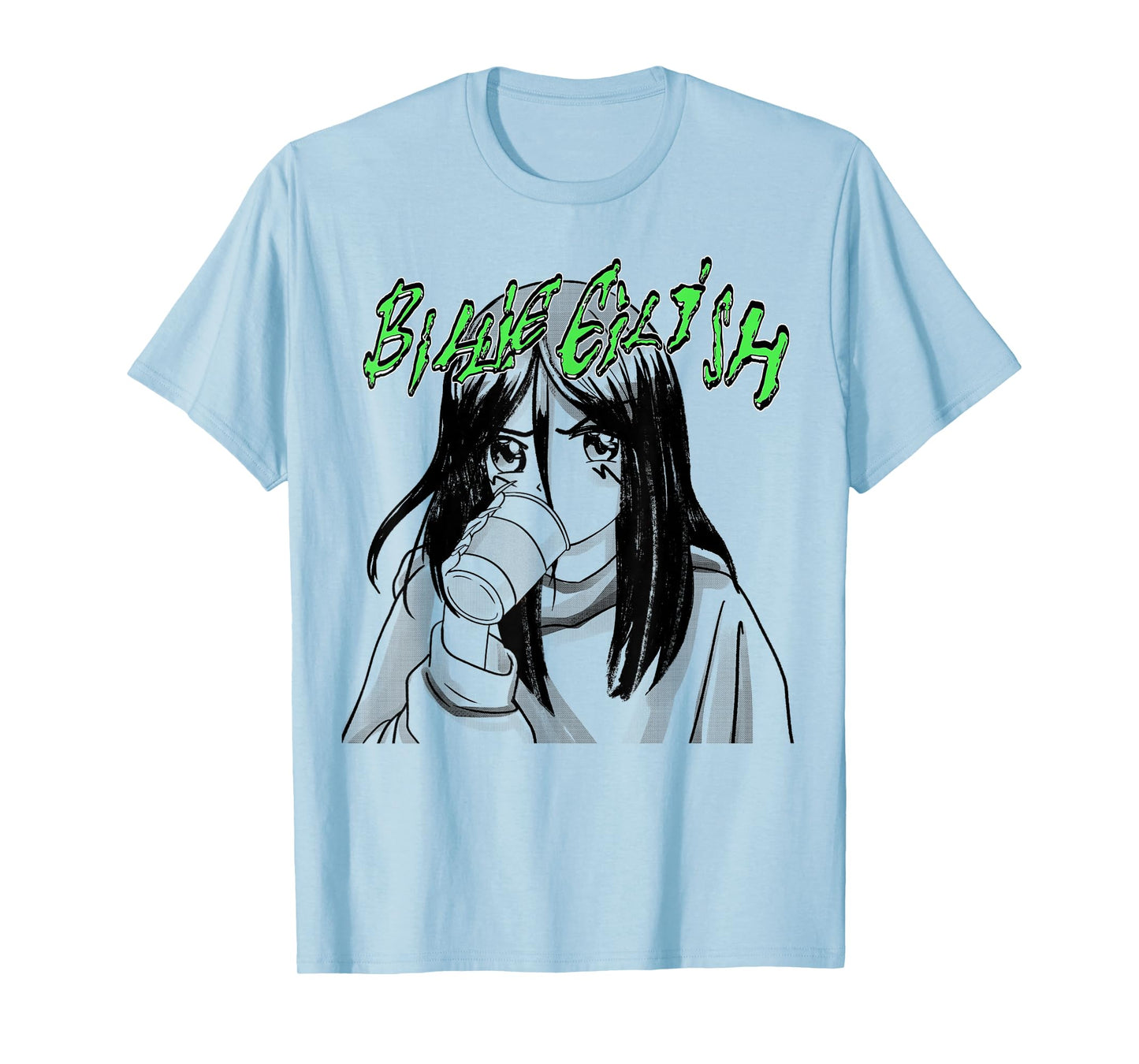 Official Billie Eilish Coffee Animated T-Shirt Small