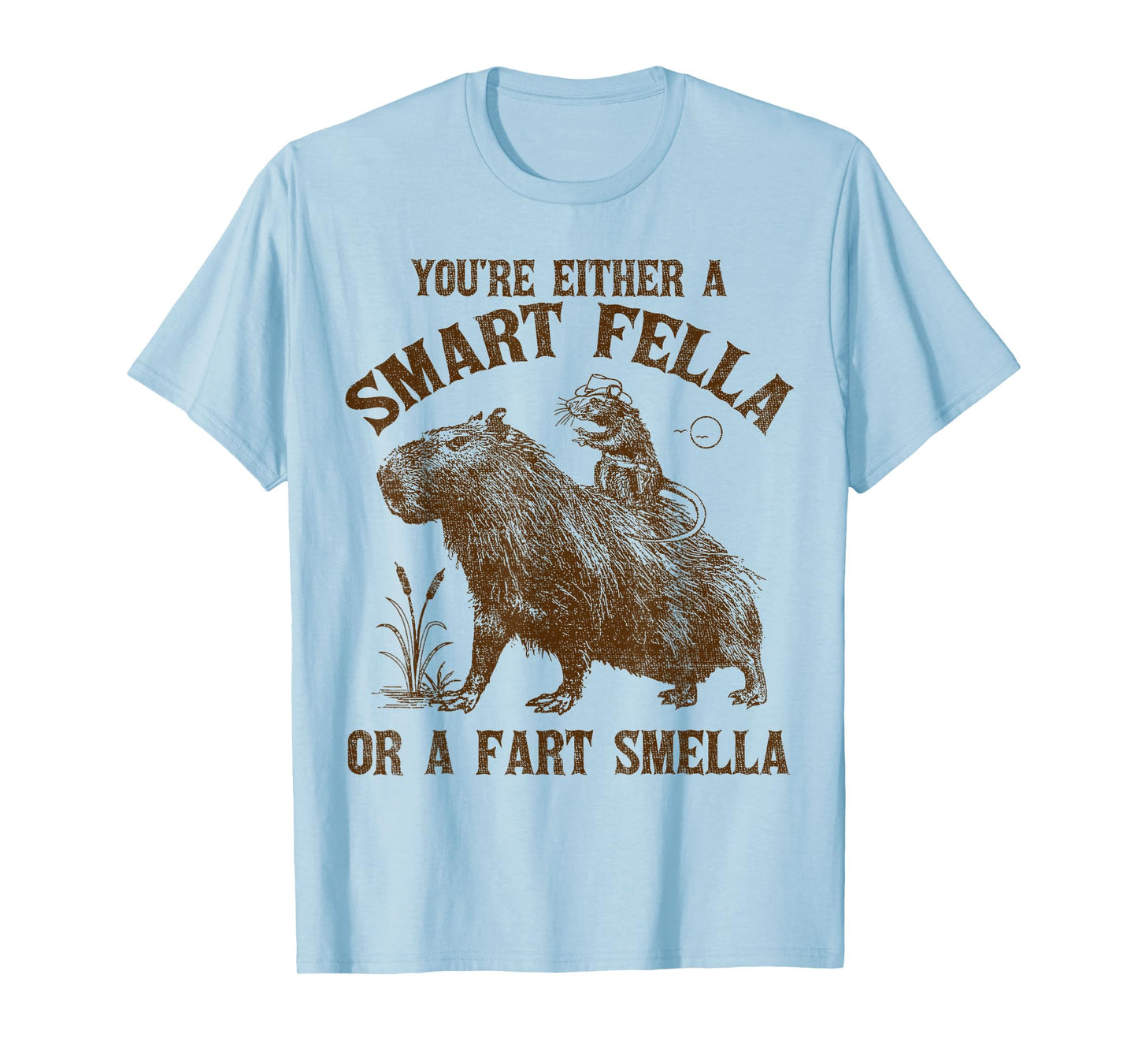 You're Either A Smart Fella Or A Fart Smella Funny Capybara T-Shirt