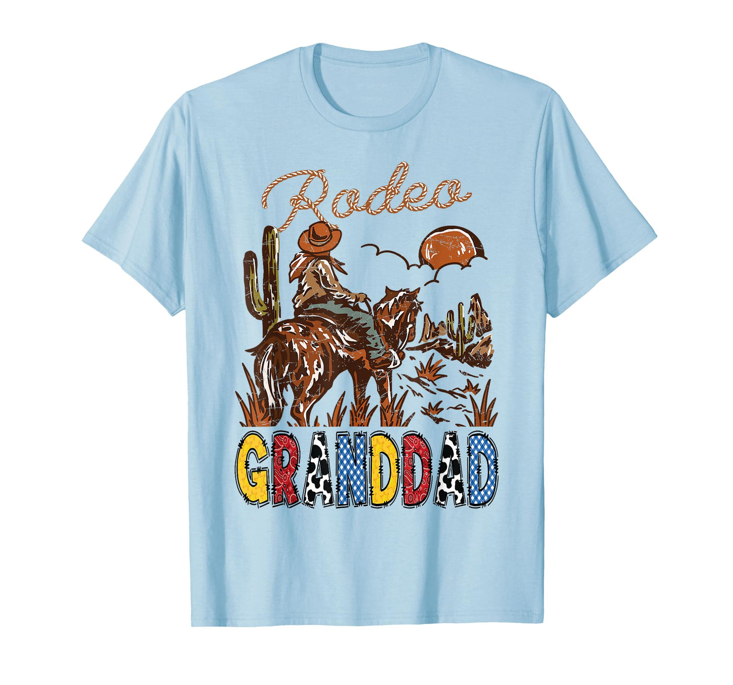 Rodeo Granddad Cowboy Western Birthday Boy Matching T-Shirt
