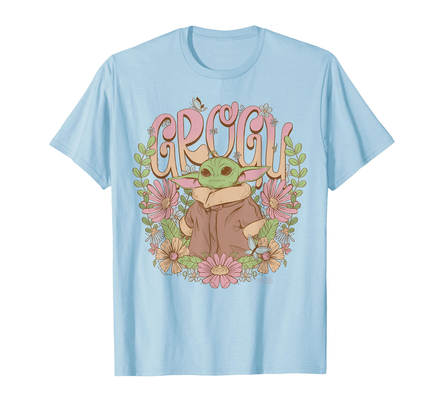 Star Wars - The Mandalorian Grogu Floral T-Shirt