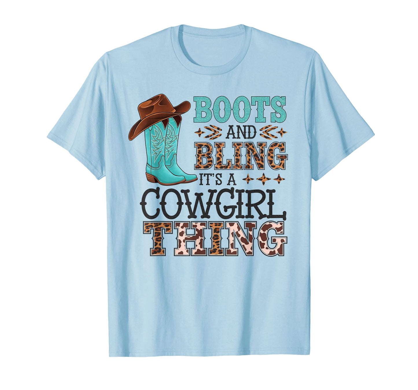 Boots and Bling its a Cowgirl Thing Rodeo Love Country Girls T-Shirt