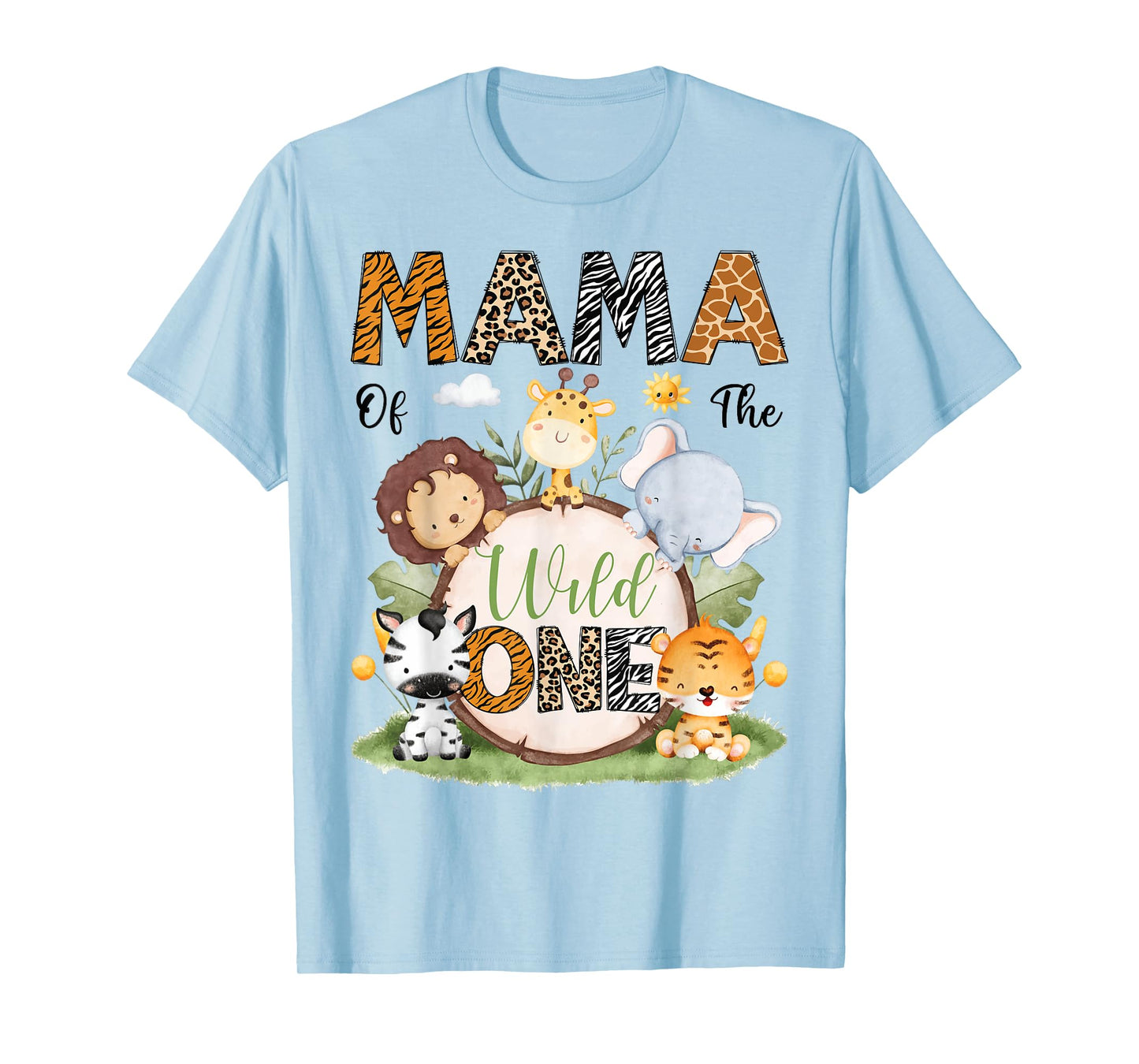 Mama Of The Wild One 1St Birthday Boy Safari Lover T-Shirt