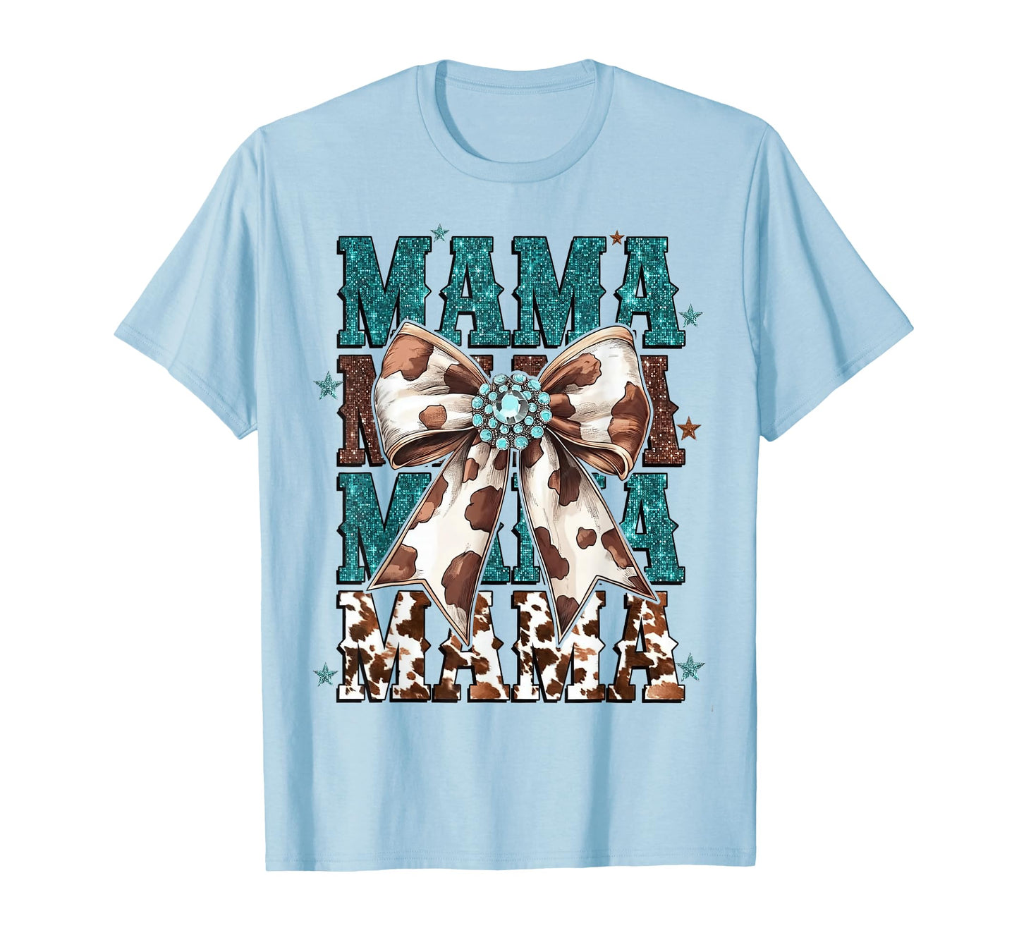 Mama Mom Western Family Matching Birthday Cowboy Cowgirl T-Shirt