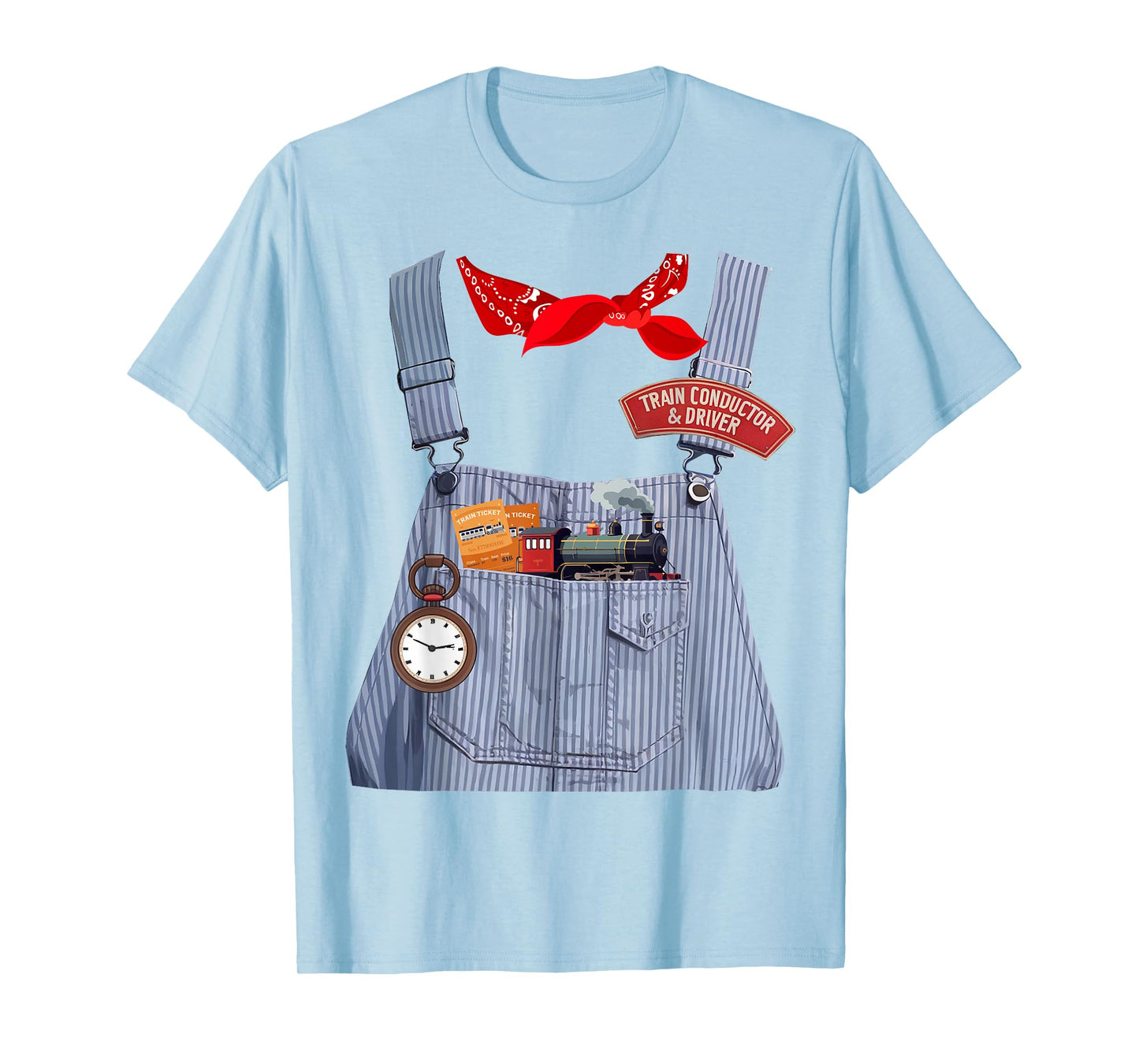 Model Railway Train Driver Costume Idea Kids Train Conductor T-Shirt