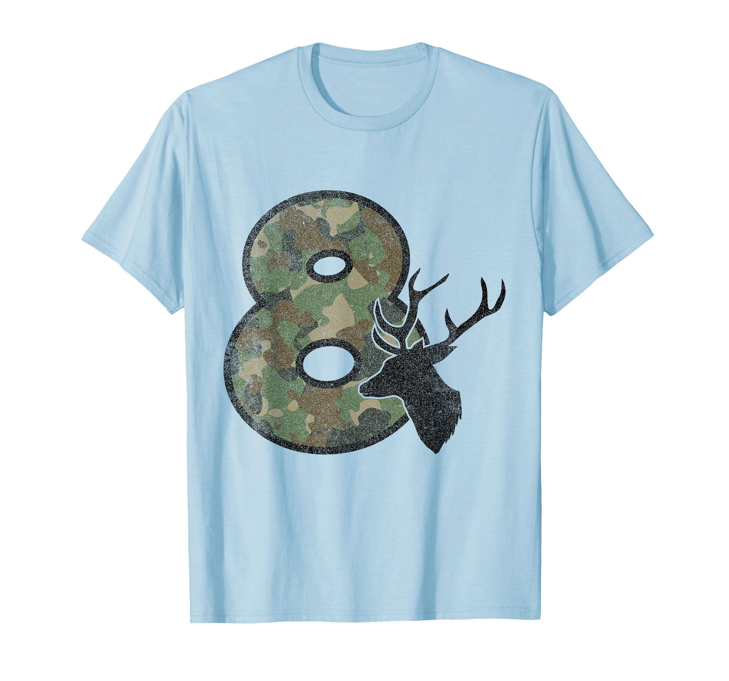 Country Boys Camo 8 Eight Year Old Birthday Deer Hunter T-Shirt