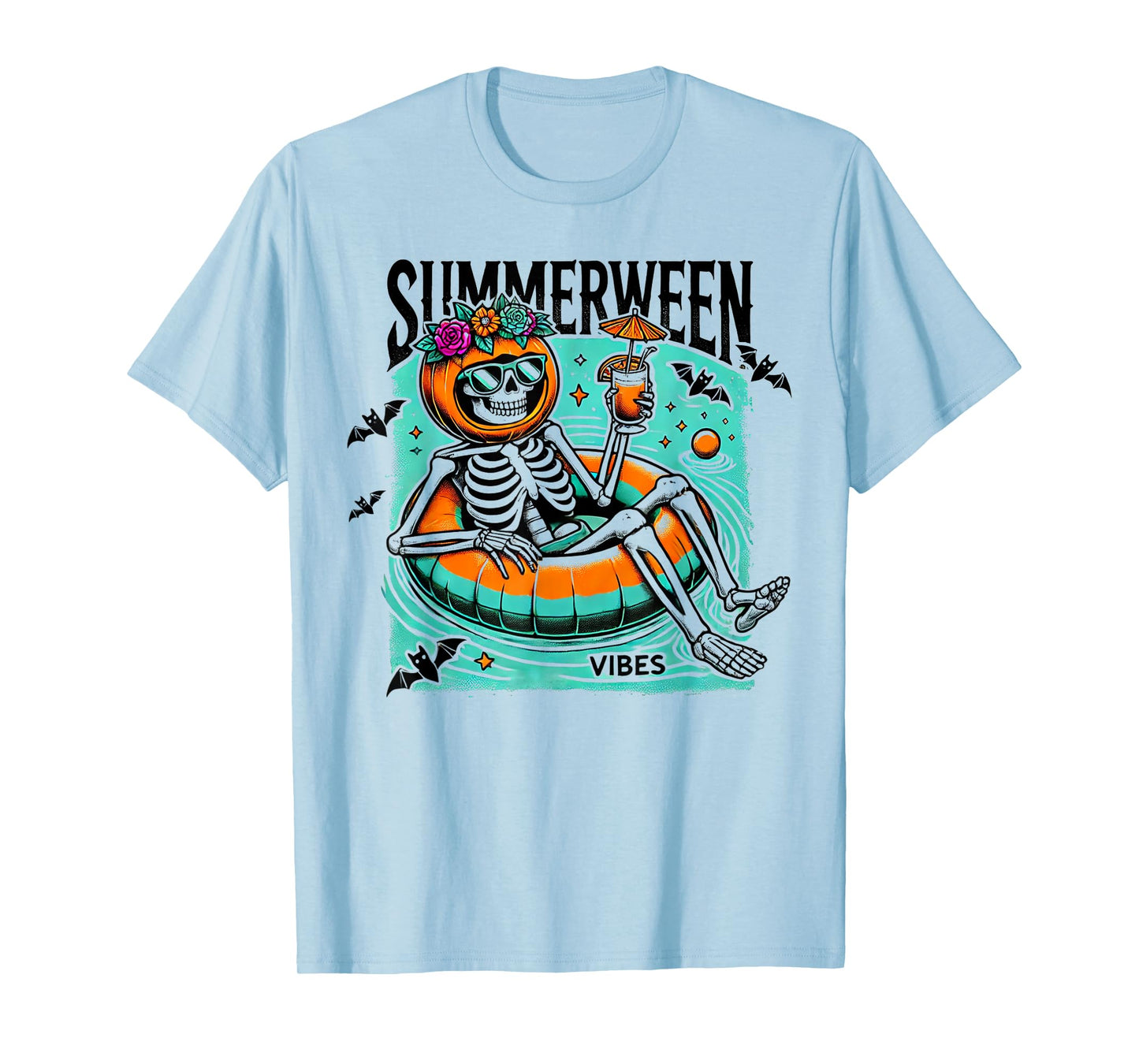 Summerween Vibes - Halloween Summer Fun T-Shirt