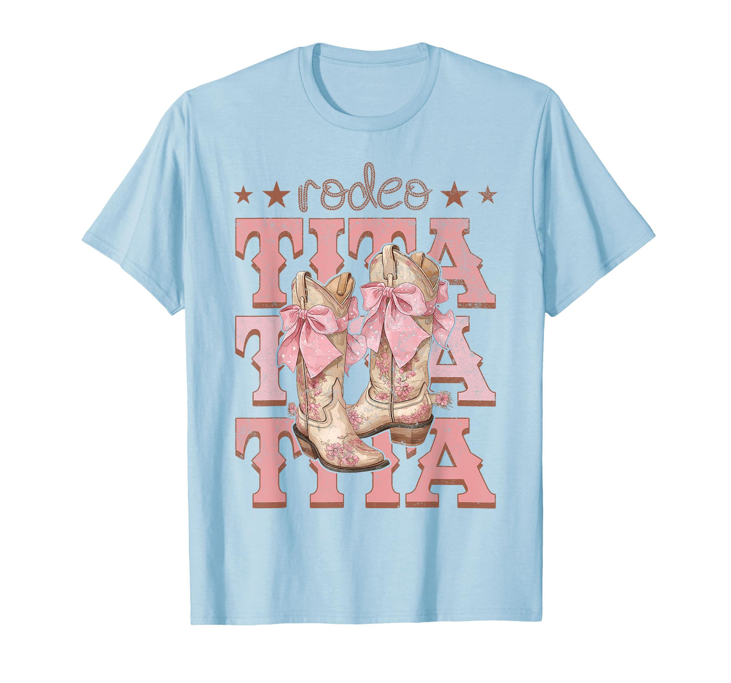 Rodeo Tita Pink Boots Coquette Cow-Girl Birthday Party T-Shirt