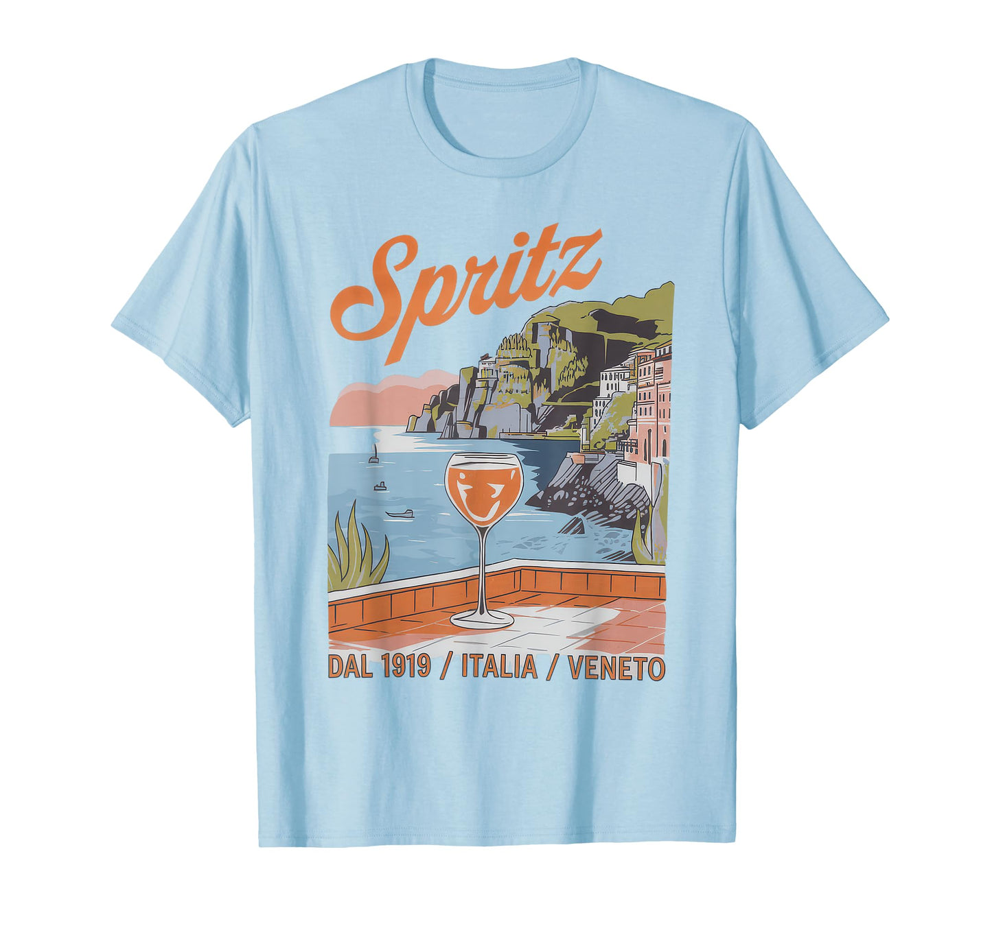 Spritz Veneto Tshirt Italia Vintage Orange Wine Cocktail T-Shirt