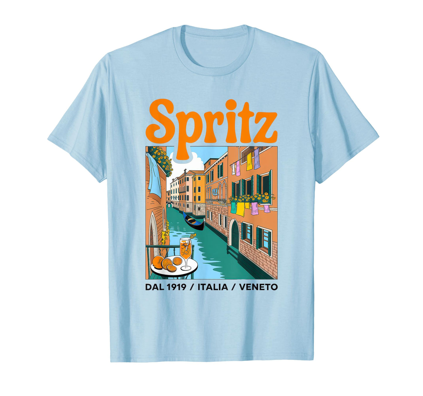 Spritz Veneto Tshirt Italia Vintage Orange Wine Cocktail T-Shirt