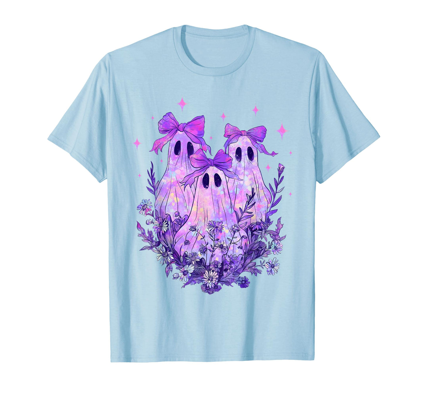 Cute Boo Ghost Coquette Bow Halloween Spooky Season T-Shirt