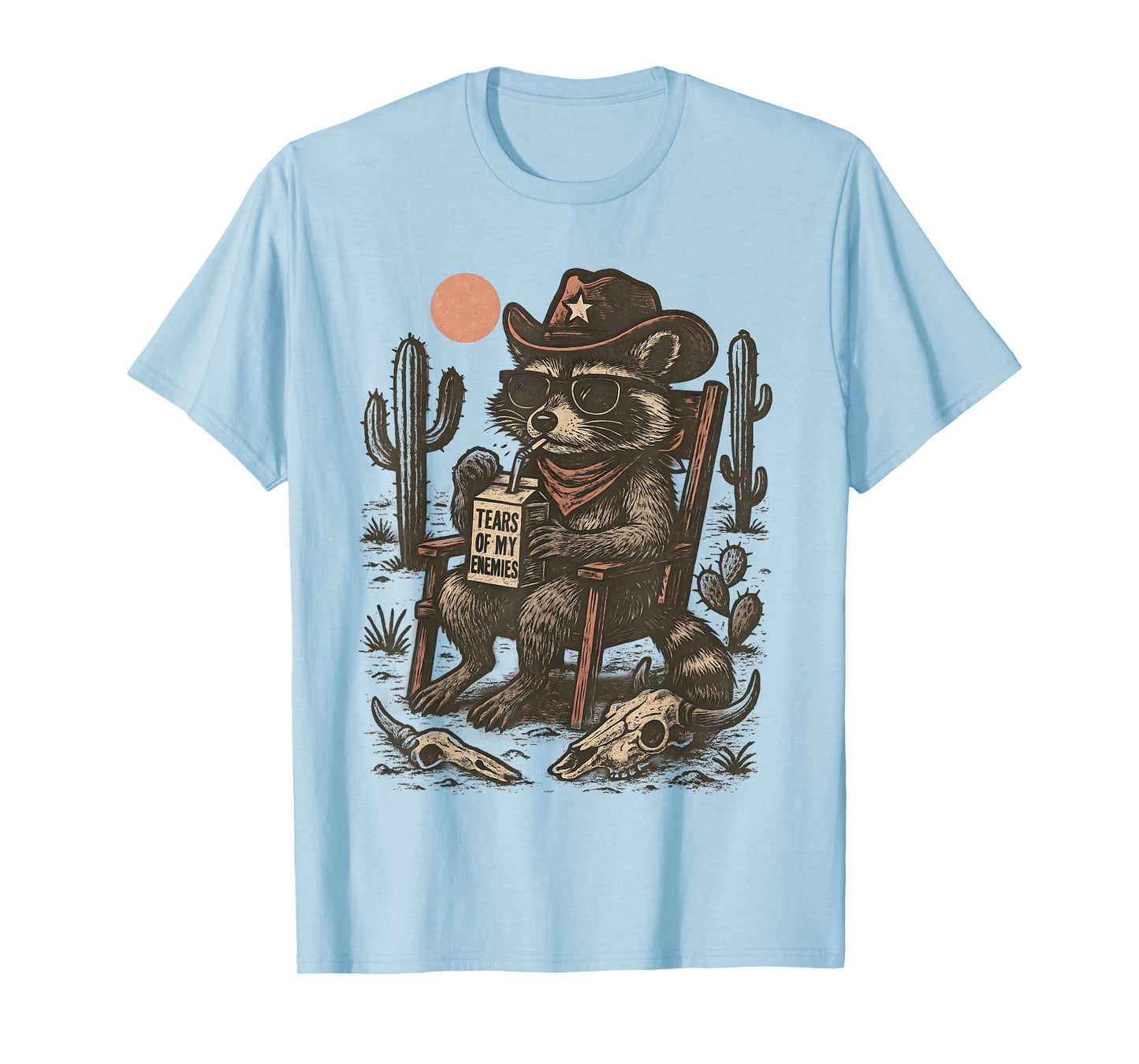 Cowboy Raccoon Funny Western Country Wild West Rodeo T-Shirt