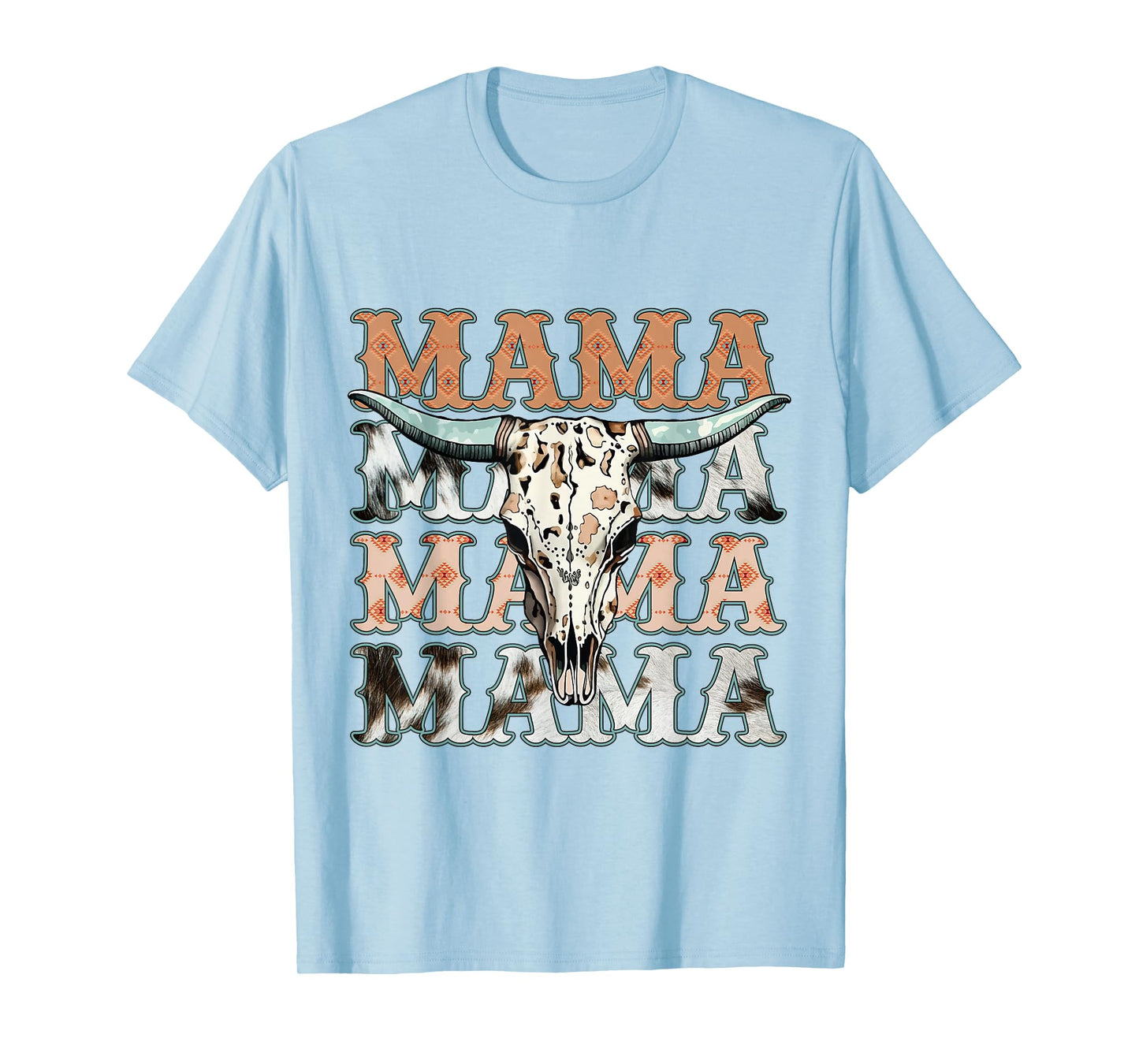 Mama Southern Western Cow Country Rodeo Cowgirl Vintage Mom T-Shirt