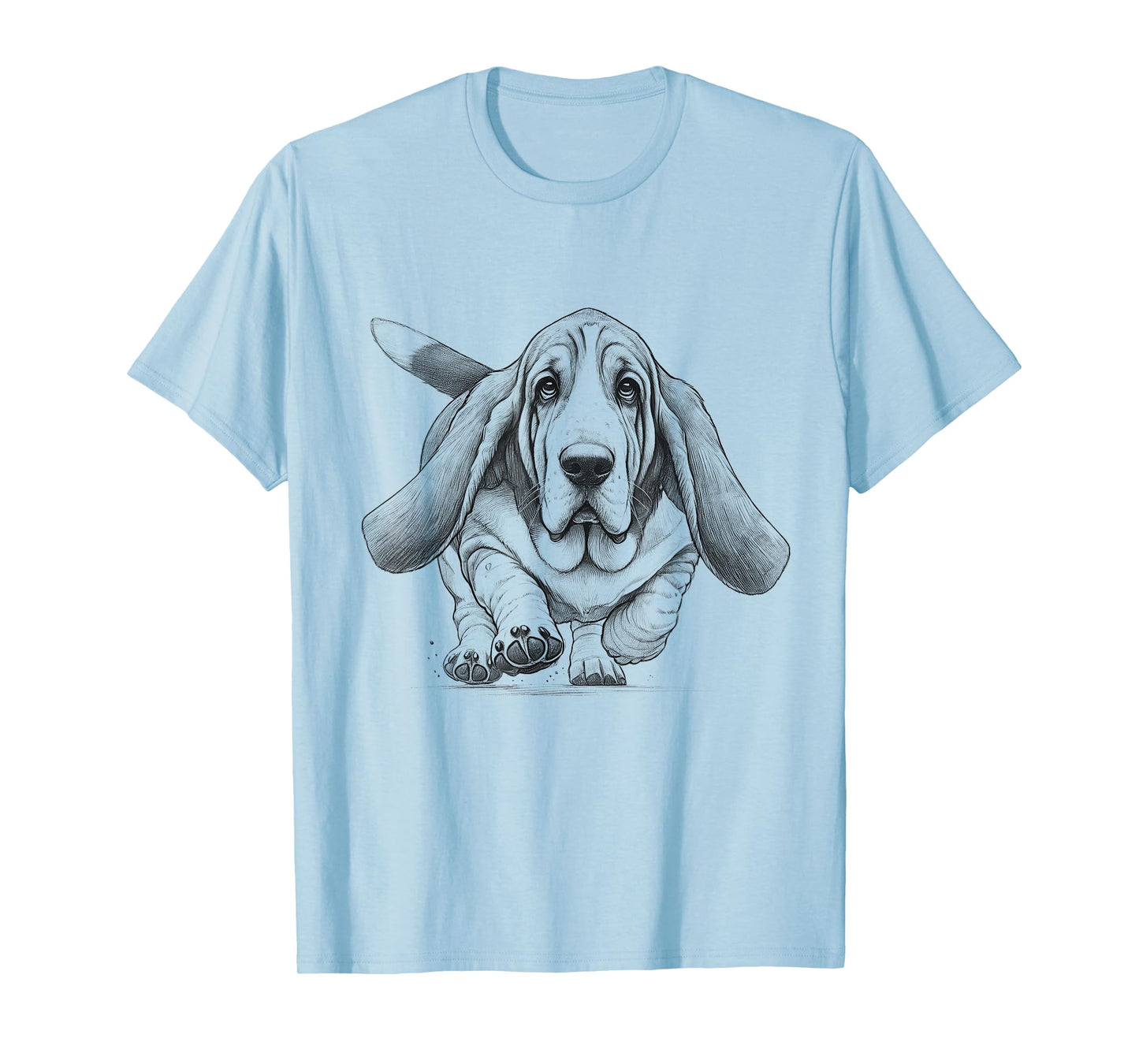 Basset Hound Running Design For Dog Owner T-Shirt