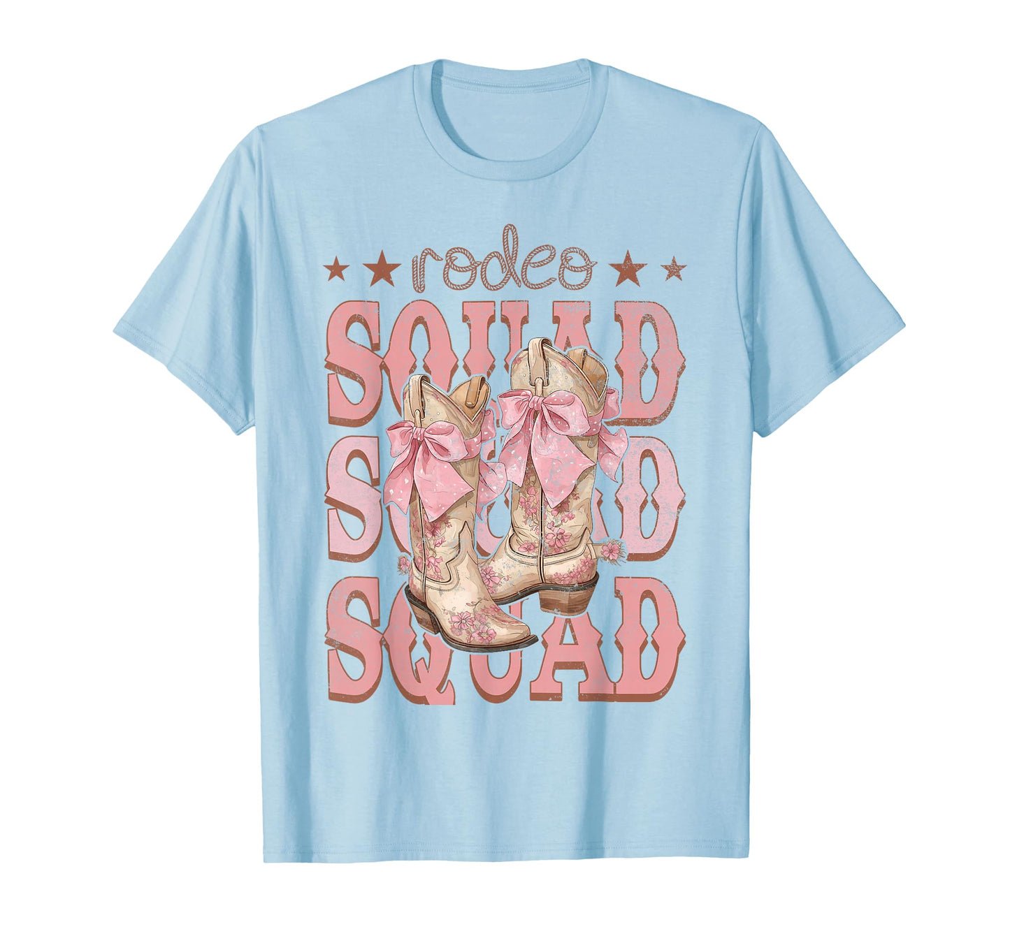 Rodeo Squad Pink Boots Coquette Cow-Girl Birthday Party T-Shirt