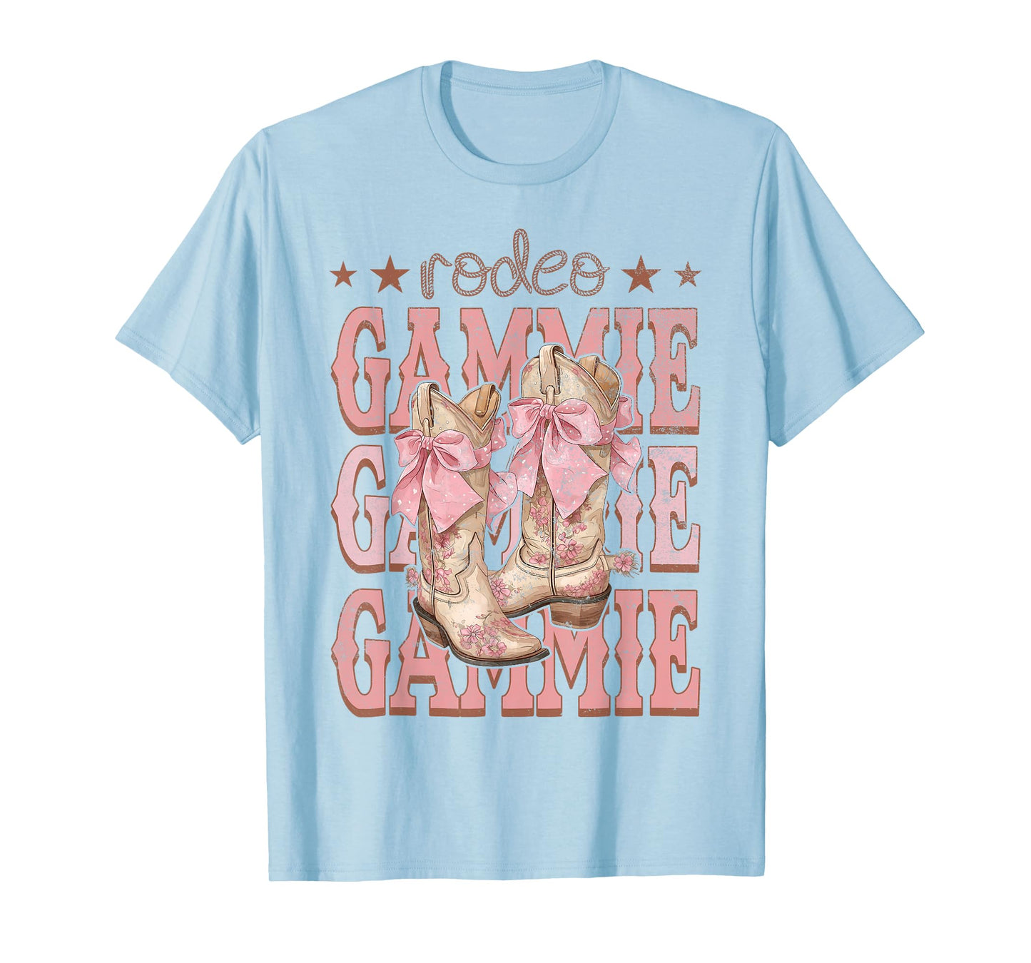 Rodeo Gammie Pink Boots Coquette Cow-Girl Birthday Party T-Shirt